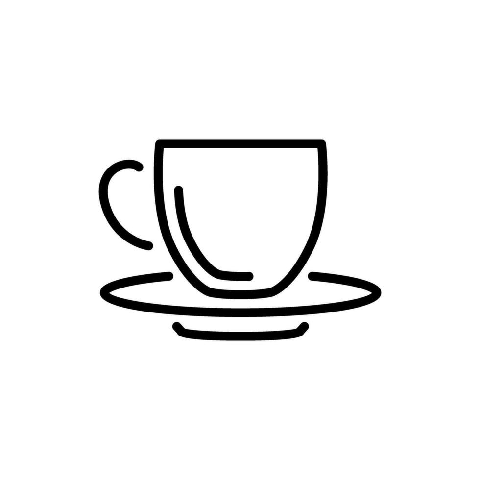 café ícone vetor. quente beber ilustração placa. chá símbolo ou logotipo. vetor