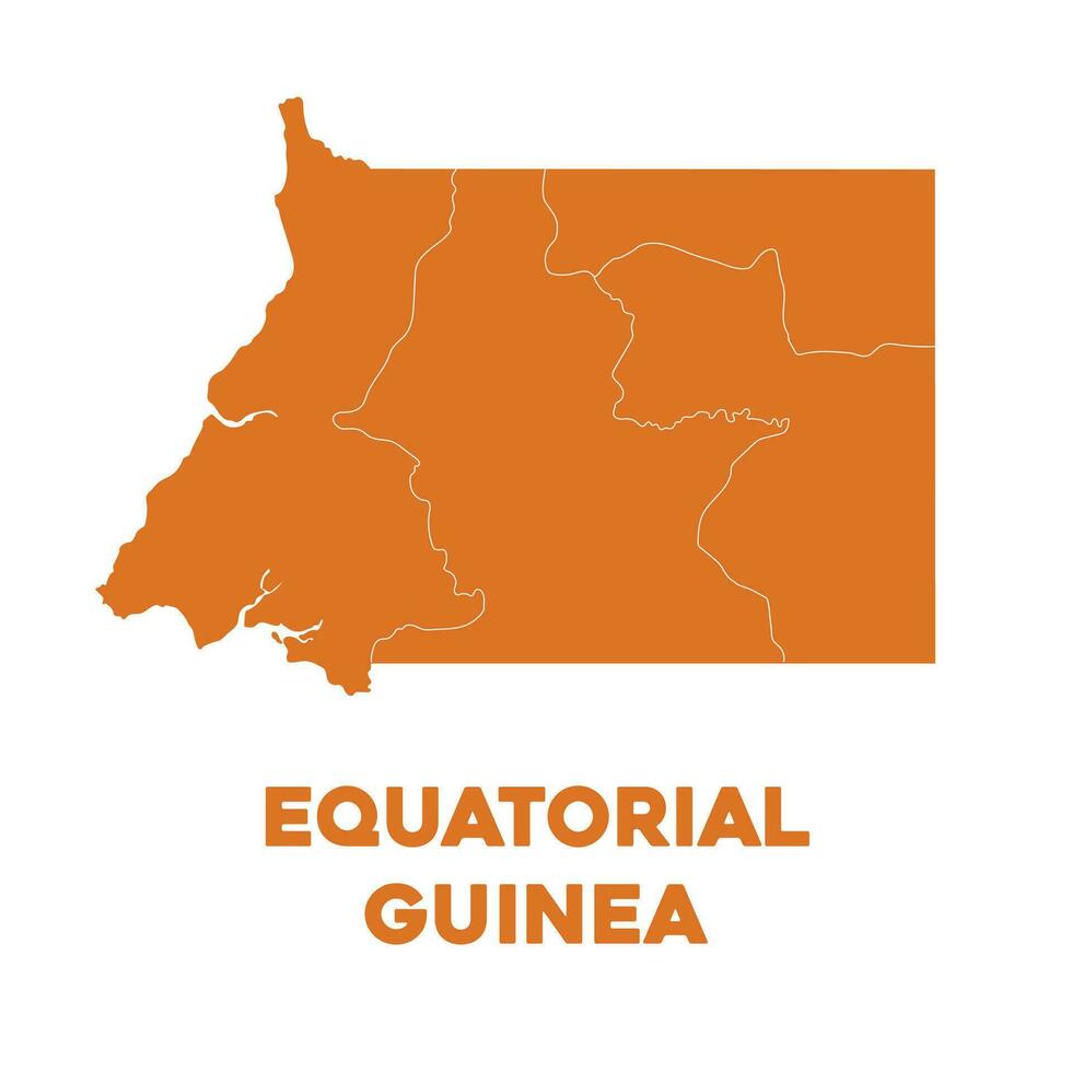 detalhado equatorial Guiné mapa vetor