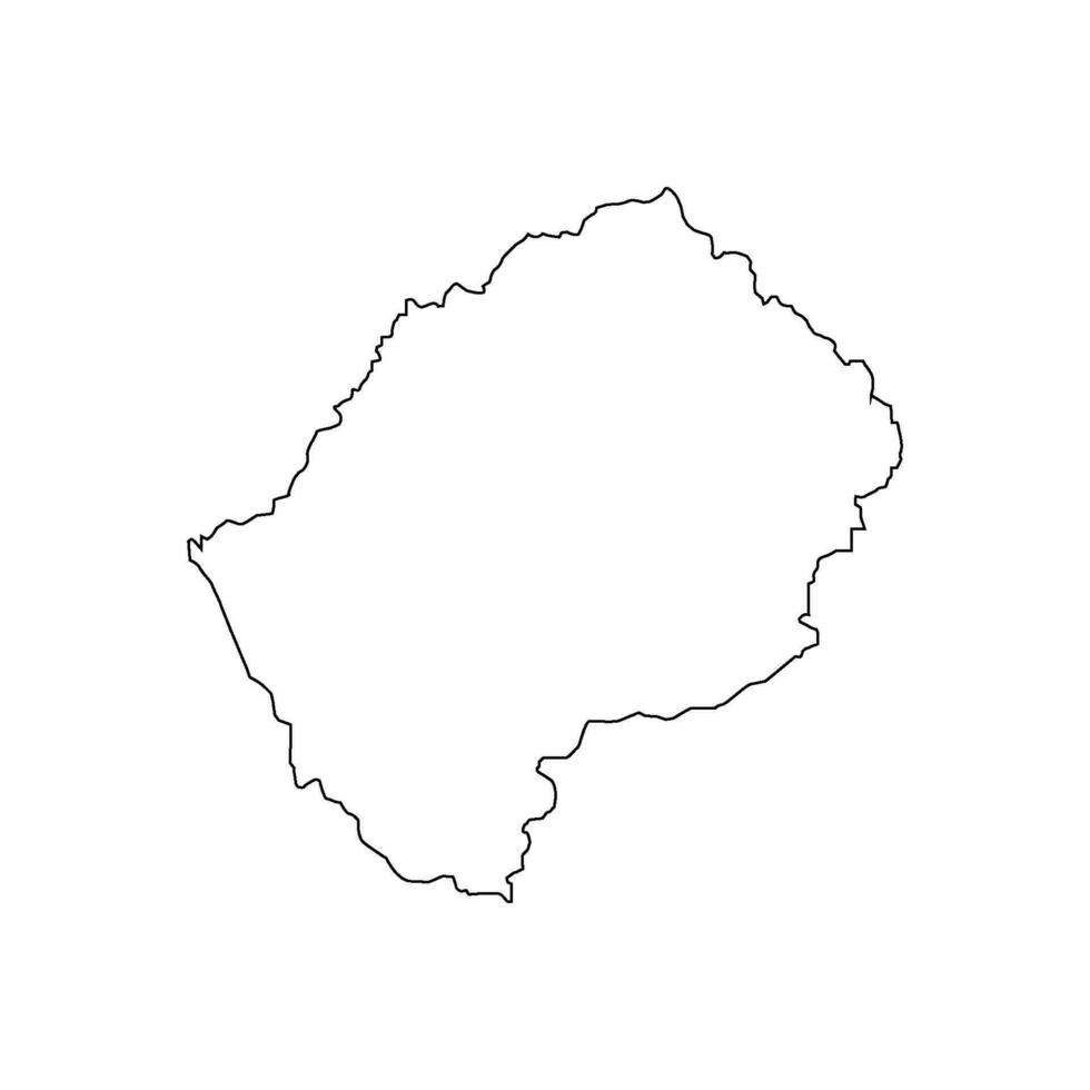 Lesoto mapa ícone vetor