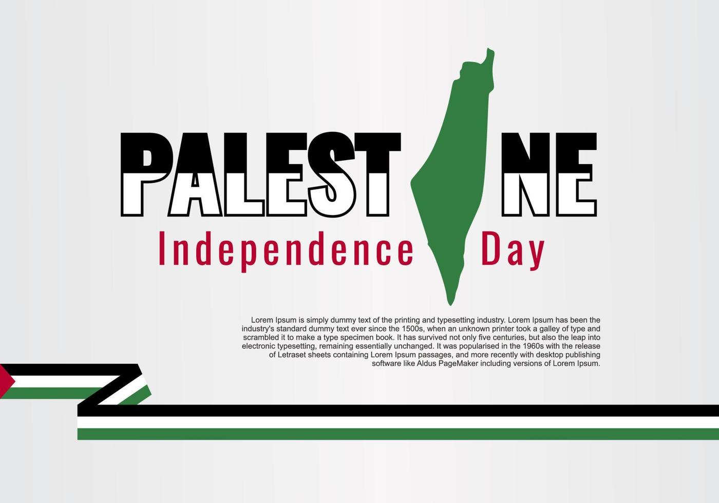 projeto de felicitações para 15 de novembro, dia da independência da Palestina. vetor
