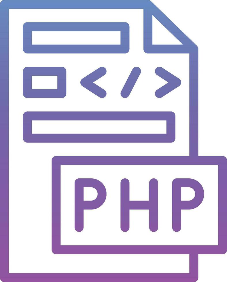 ícone de vetor de arquivo php