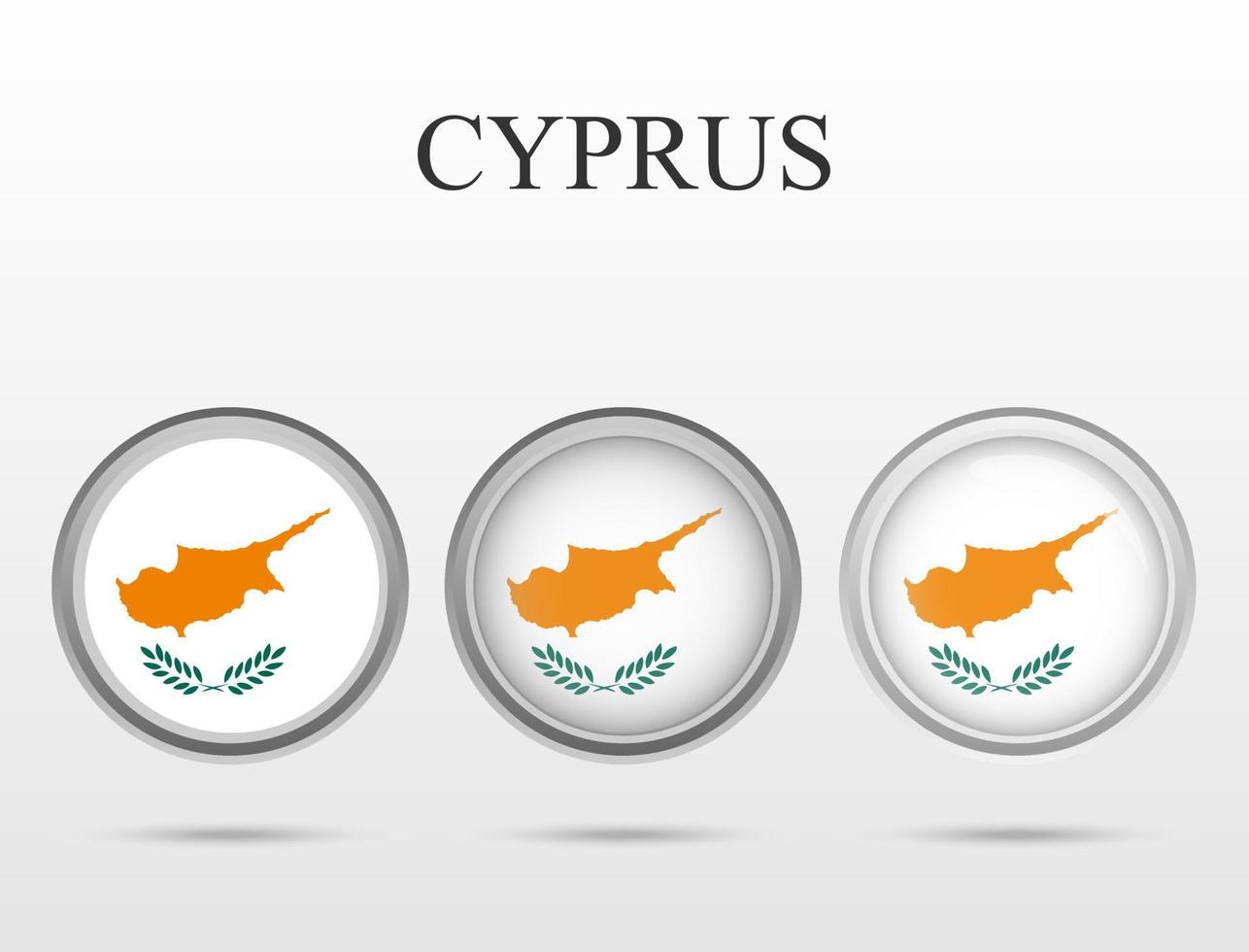 bandeira de Chipre em forma de círculo vetor