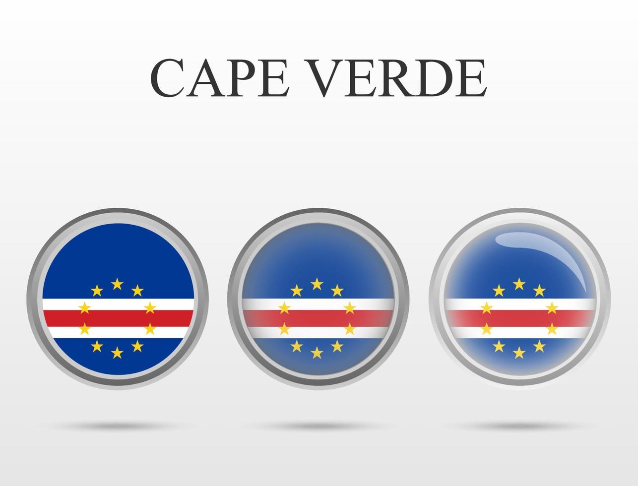 bandeira de Cabo Verde em forma de círculo vetor