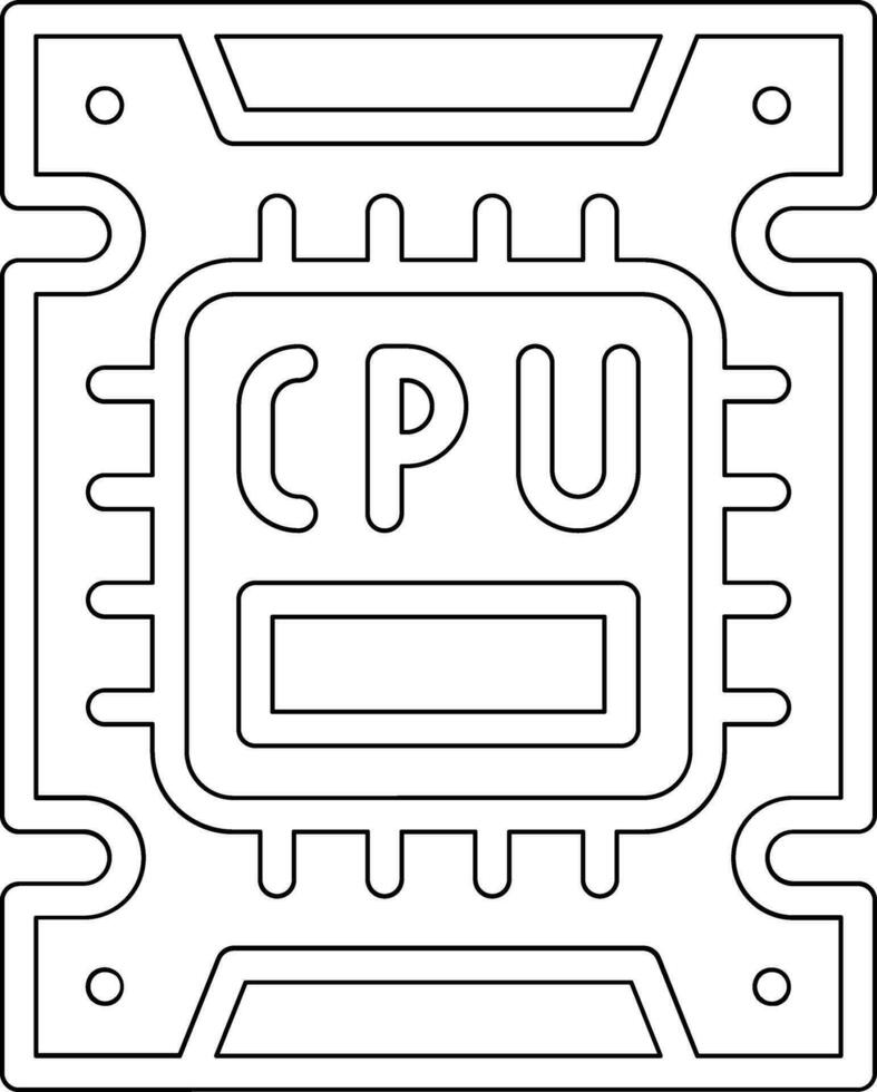 ícone de vetor de CPU