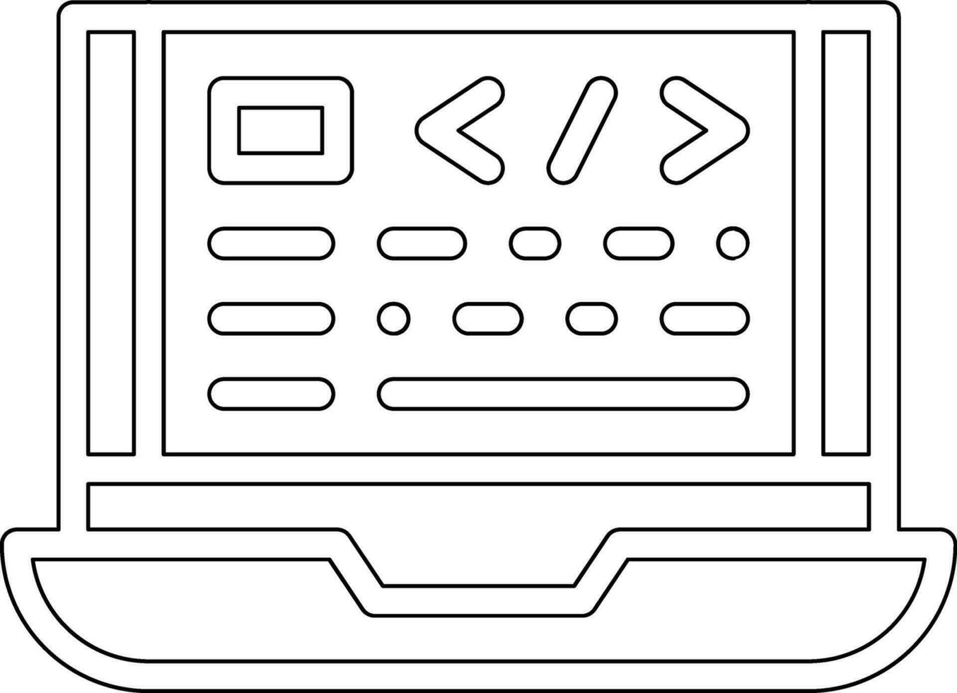 ícone de vetor de codificação da web