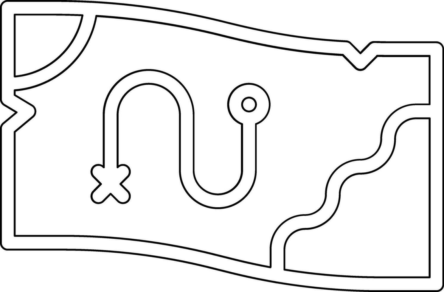 ícone do vetor do mapa do tesouro