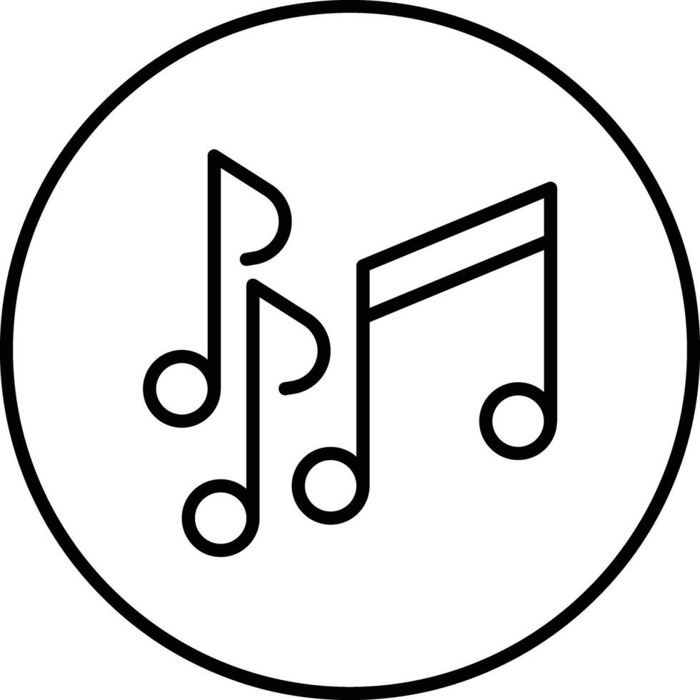 ícone vetorial de nota musical vetor