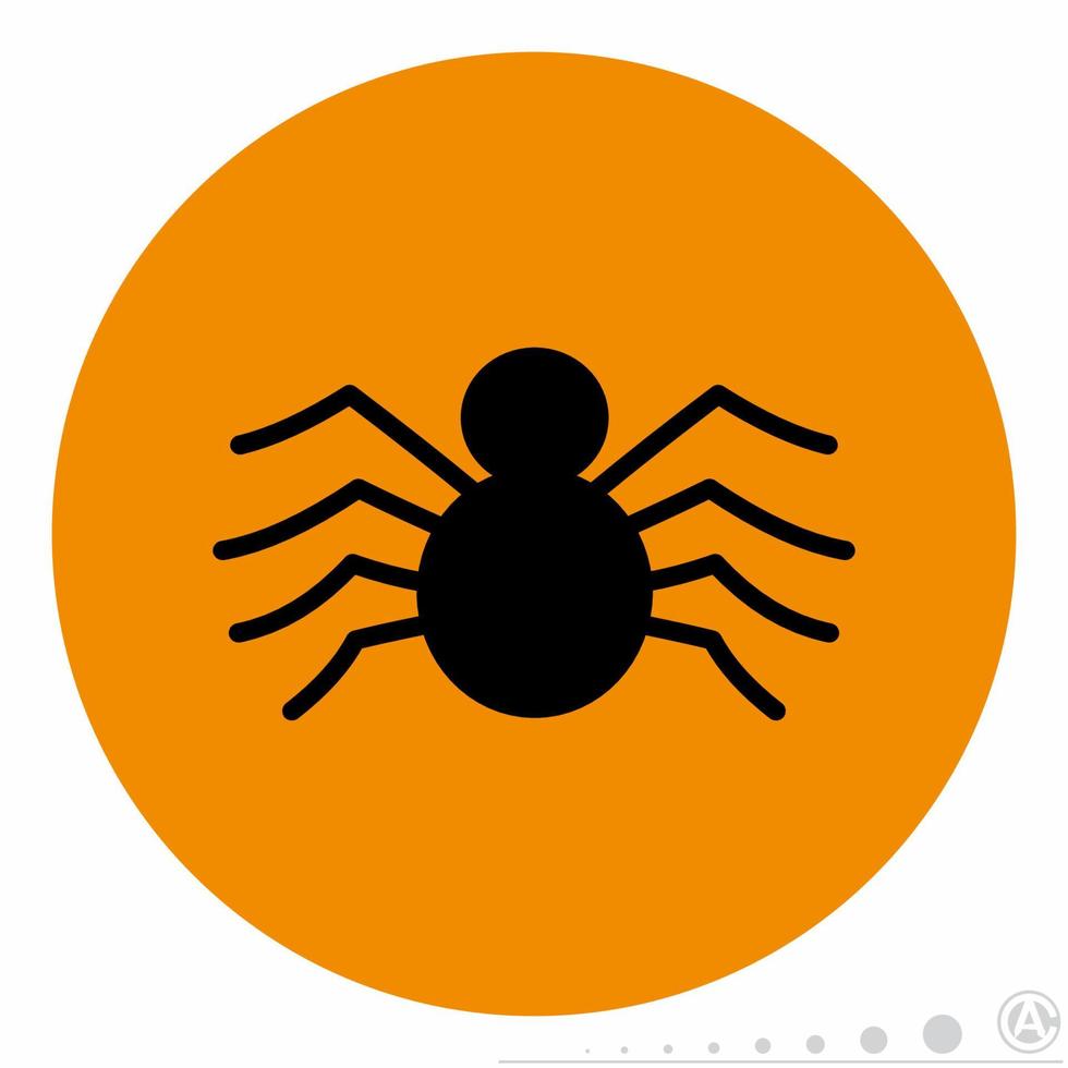 ícone de aranha orange.eps vetor