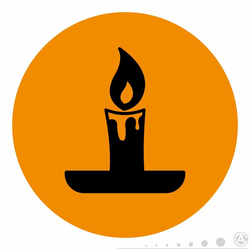 ícone do bastão de vela orange.eps vetor