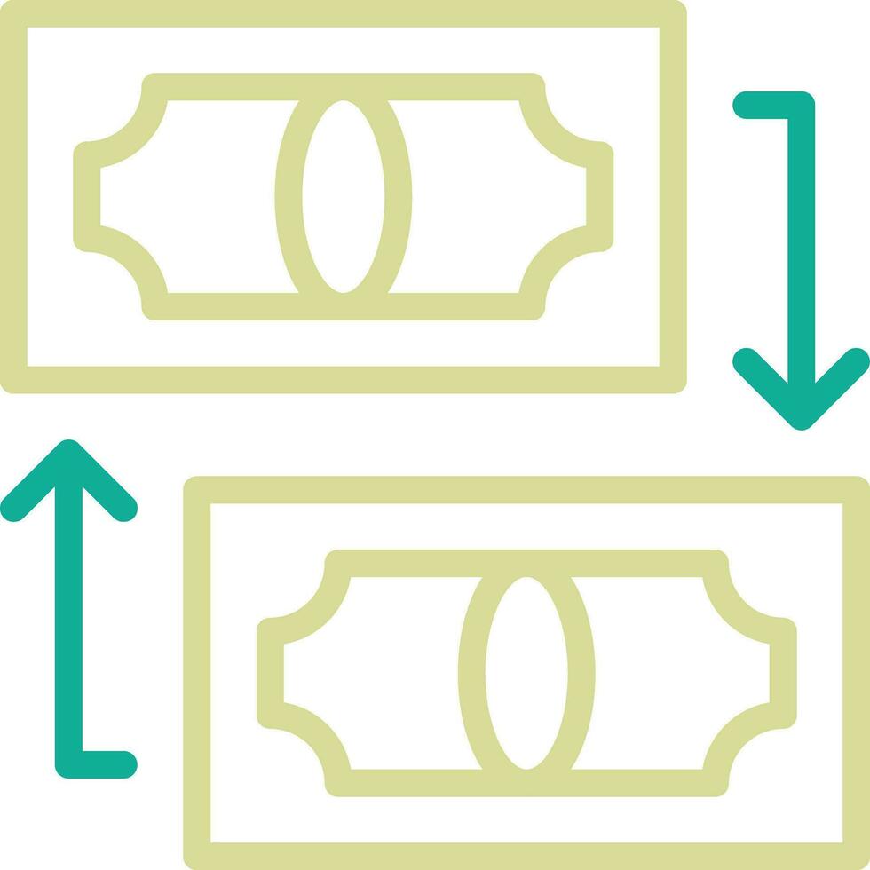 ícone de vetor de transferência de dinheiro