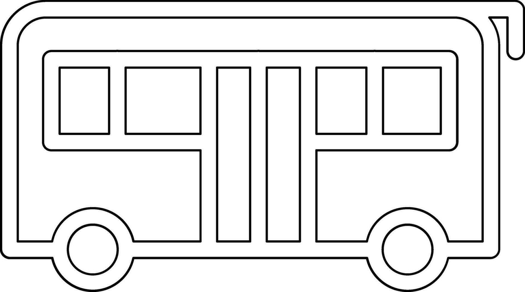 ícone de vetor de ônibus escolar