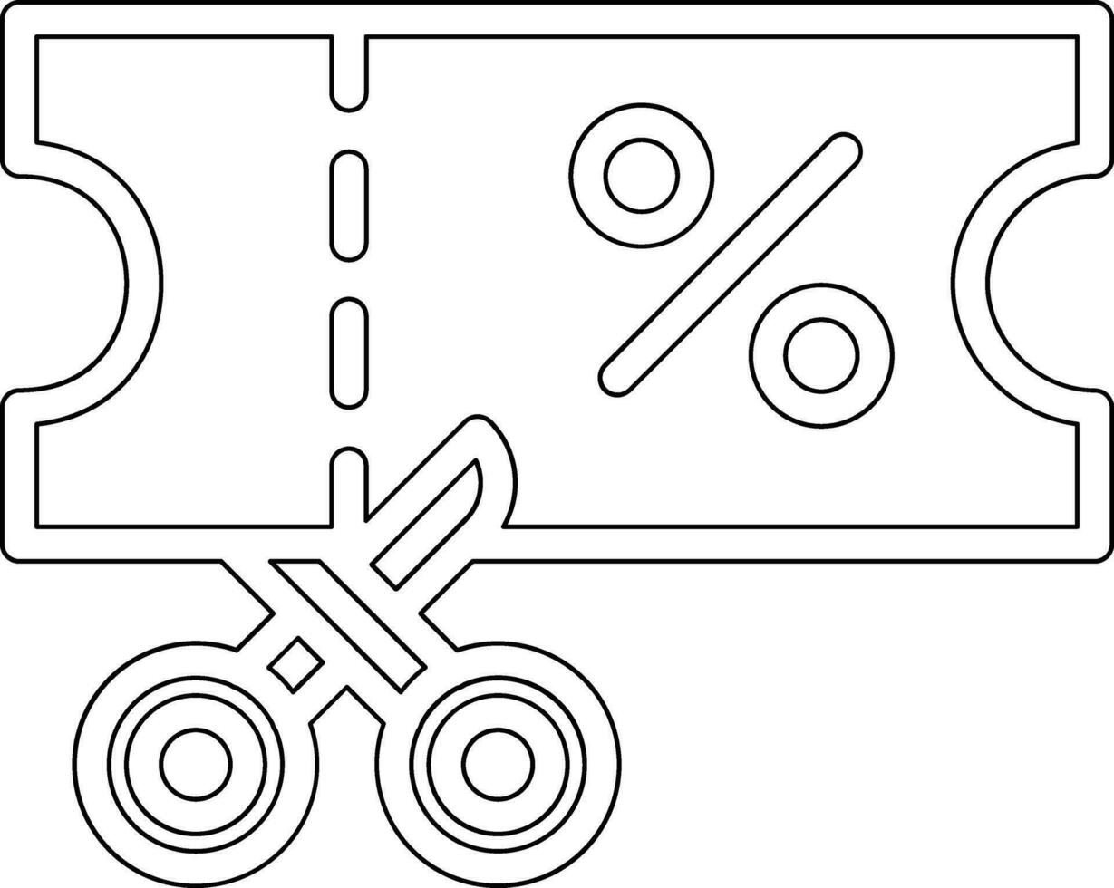 ícone de vetor de cupom de desconto