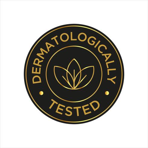 Ícone Dermatologicamente testado vetor