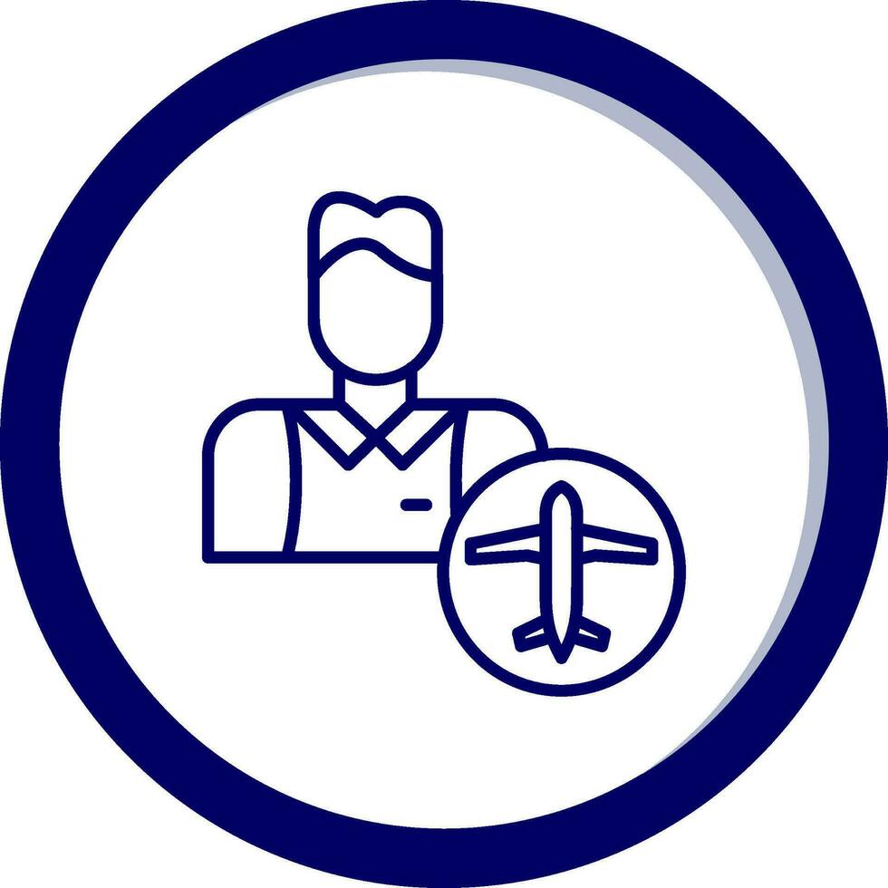 ícone de vetor de aeromoça