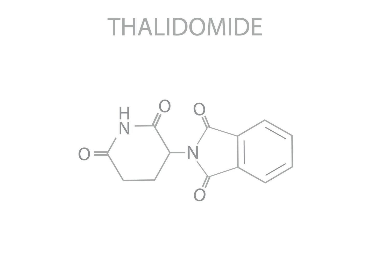 talidomida molecular esquelético químico Fórmula vetor