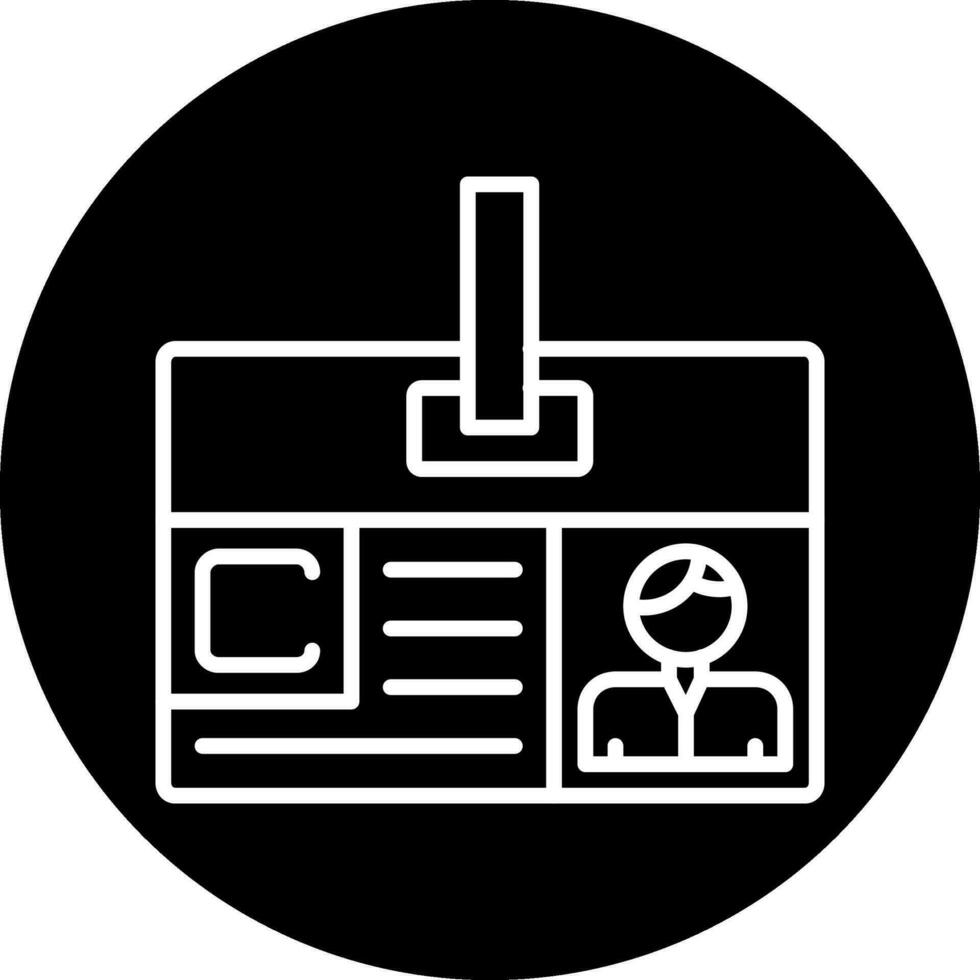 ícone de vetor de cartão de identificação