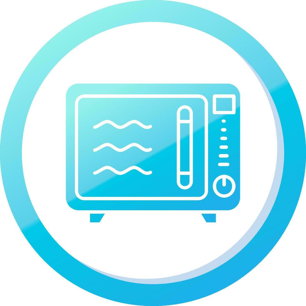 forno sólido azul gradiente ícone vetor