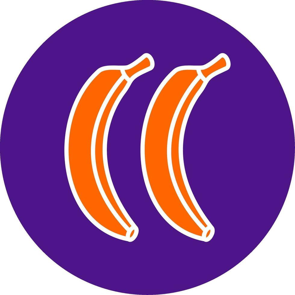 bananas linha preenchidas círculo ícone vetor