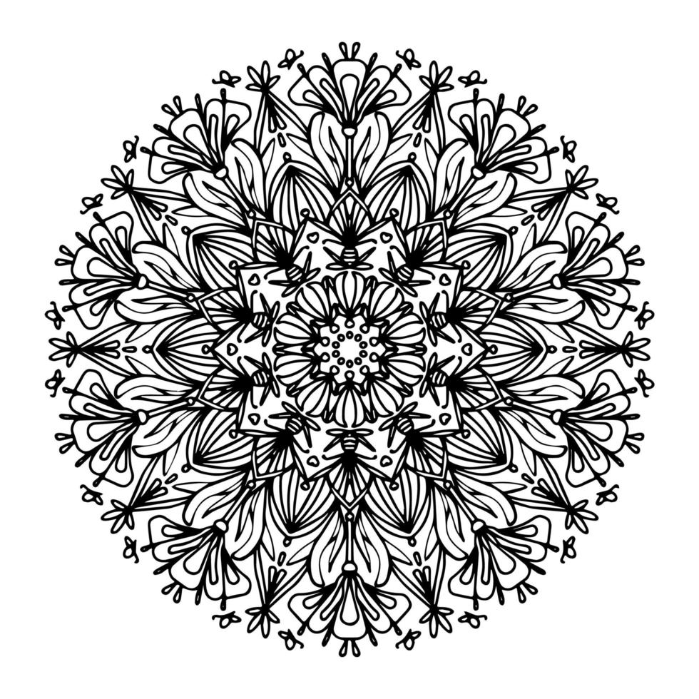 página para colorir mandala alma vetor