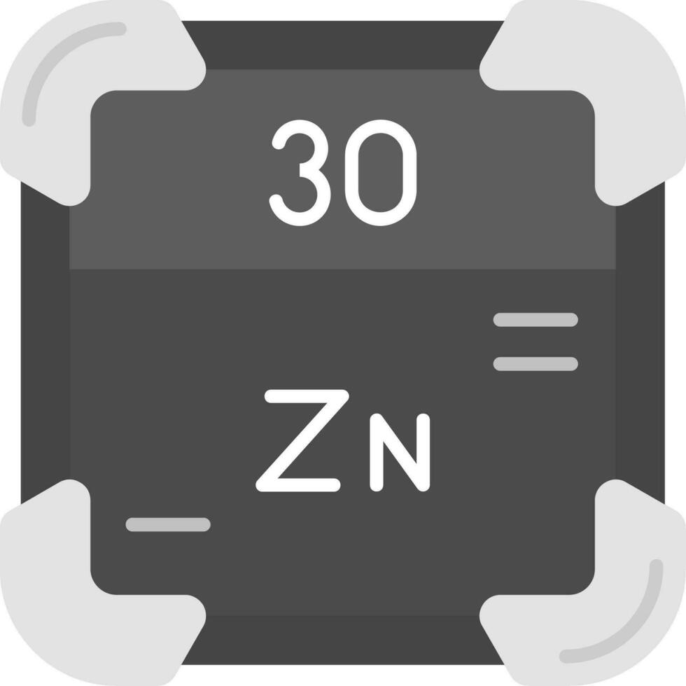 zinco cinzento escala ícone vetor