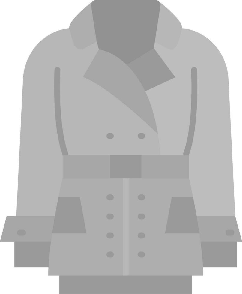 casaco cinzento escala ícone vetor