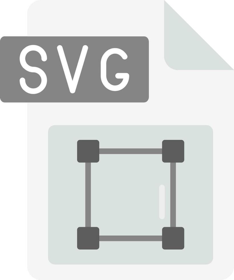 SVG Arquivo formato cinzento escala ícone vetor