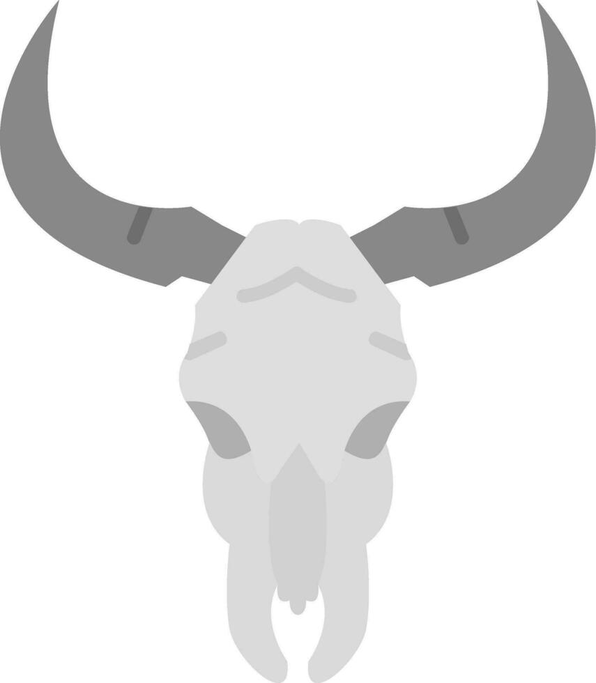 touro crânio cinzento escala ícone vetor