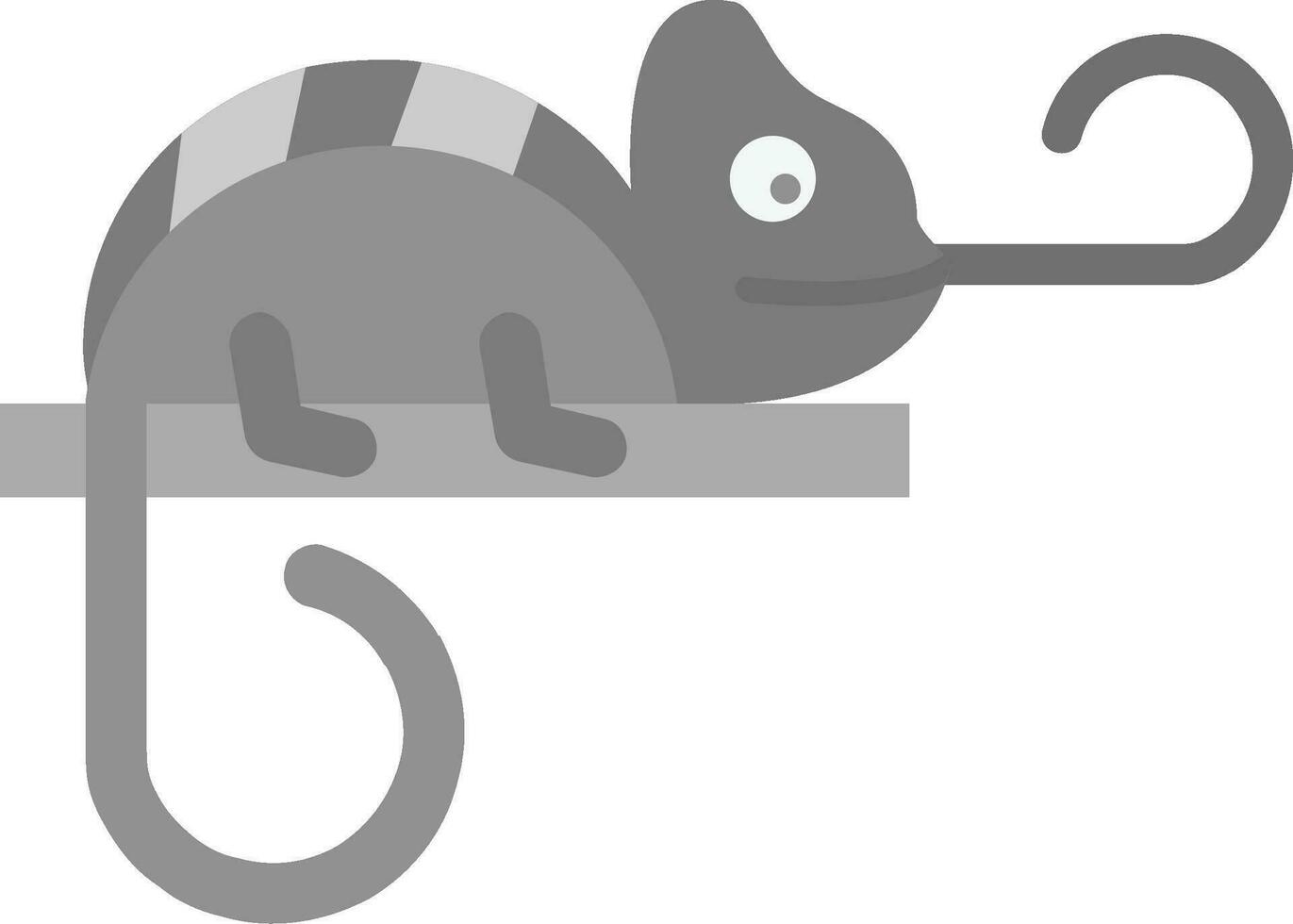 camaleão cinzento escala ícone vetor