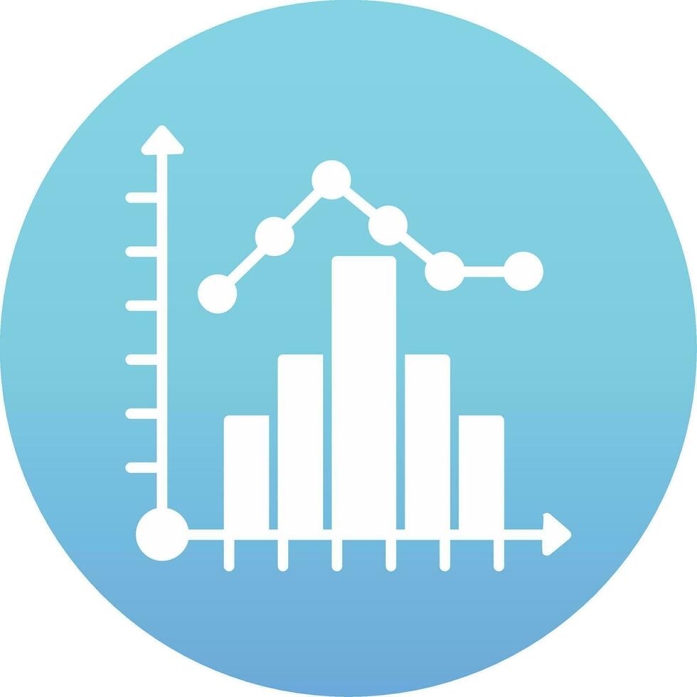 ícone de vetor de histograma
