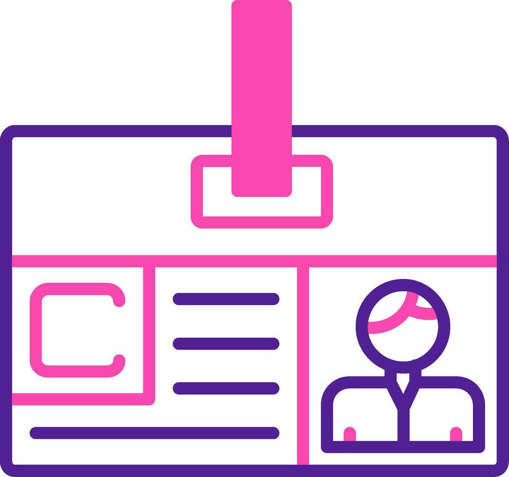 ícone de vetor de cartão de identificação