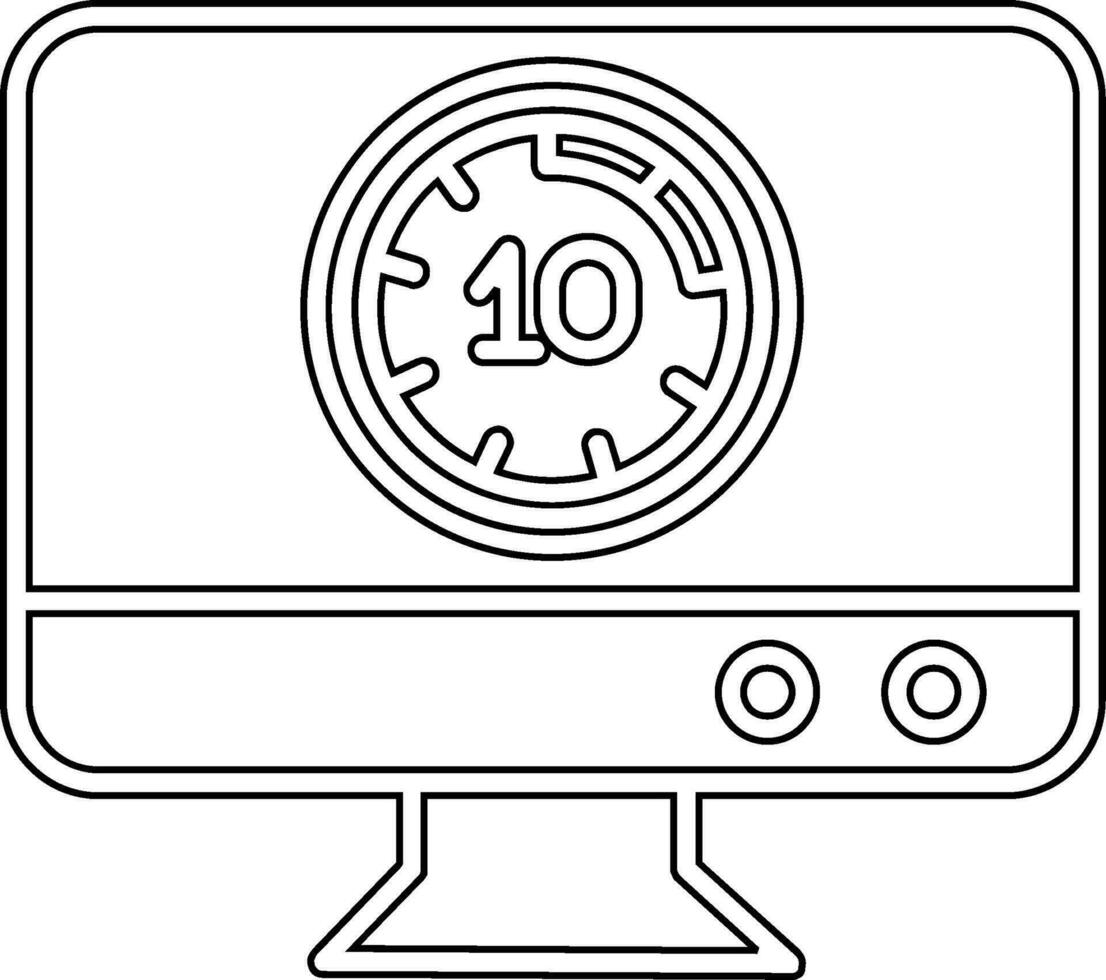 ícone de vetor de monitor