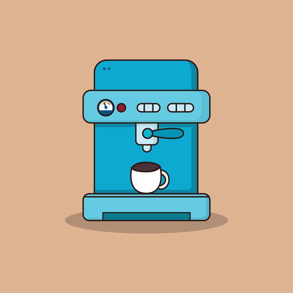 desenho de ilustração vetorial de máquina de café expresso vetor