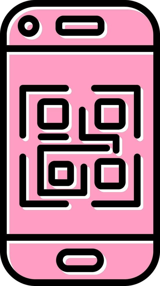 ícone de vetor de código qr