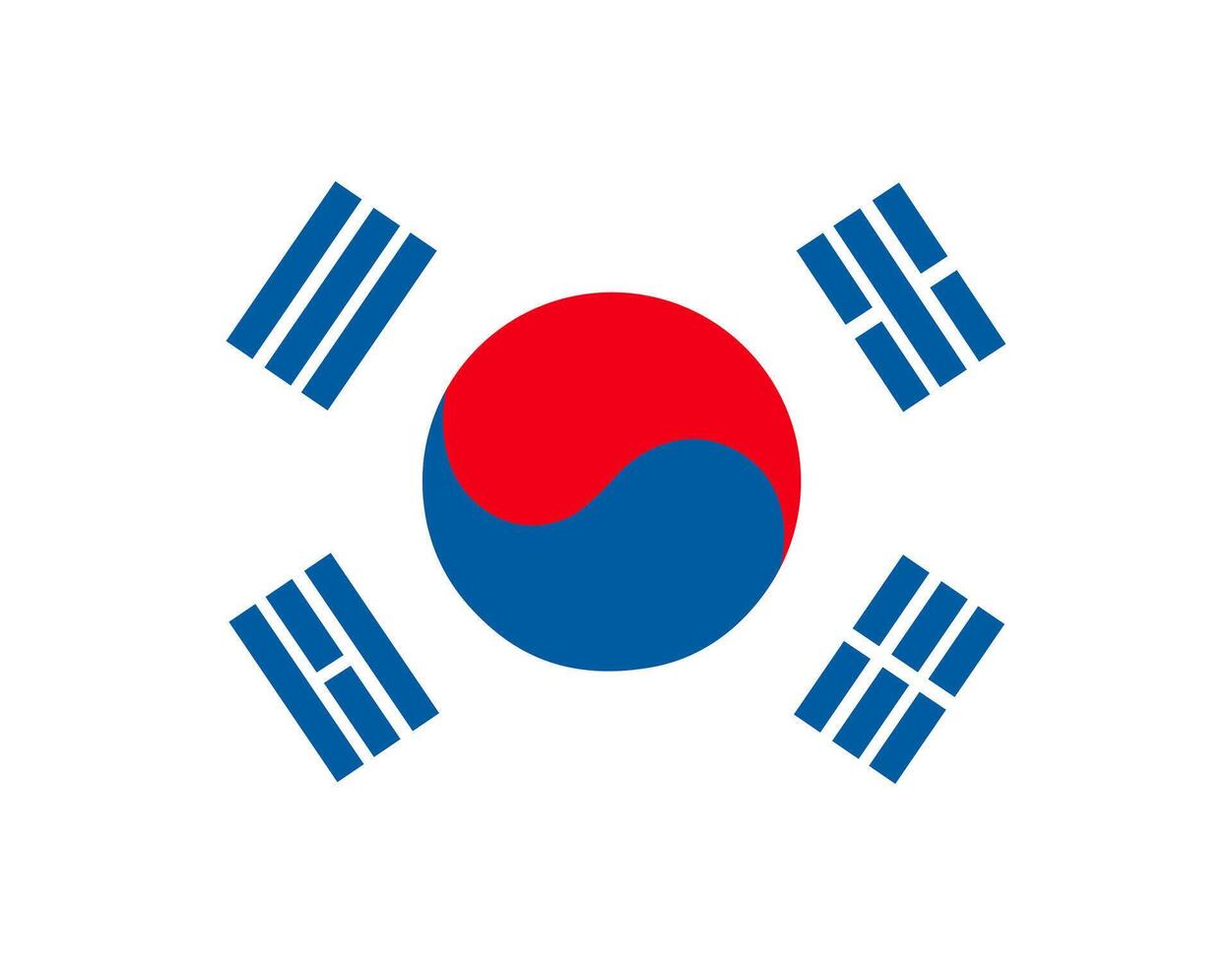 sul Coréia nacional bandeira vetor. sul Coréia bandeira vetor