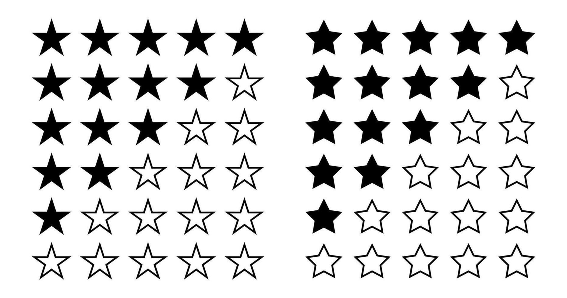 cinco Estrela comentários ícone conjunto coleção. cliente Reveja vetor