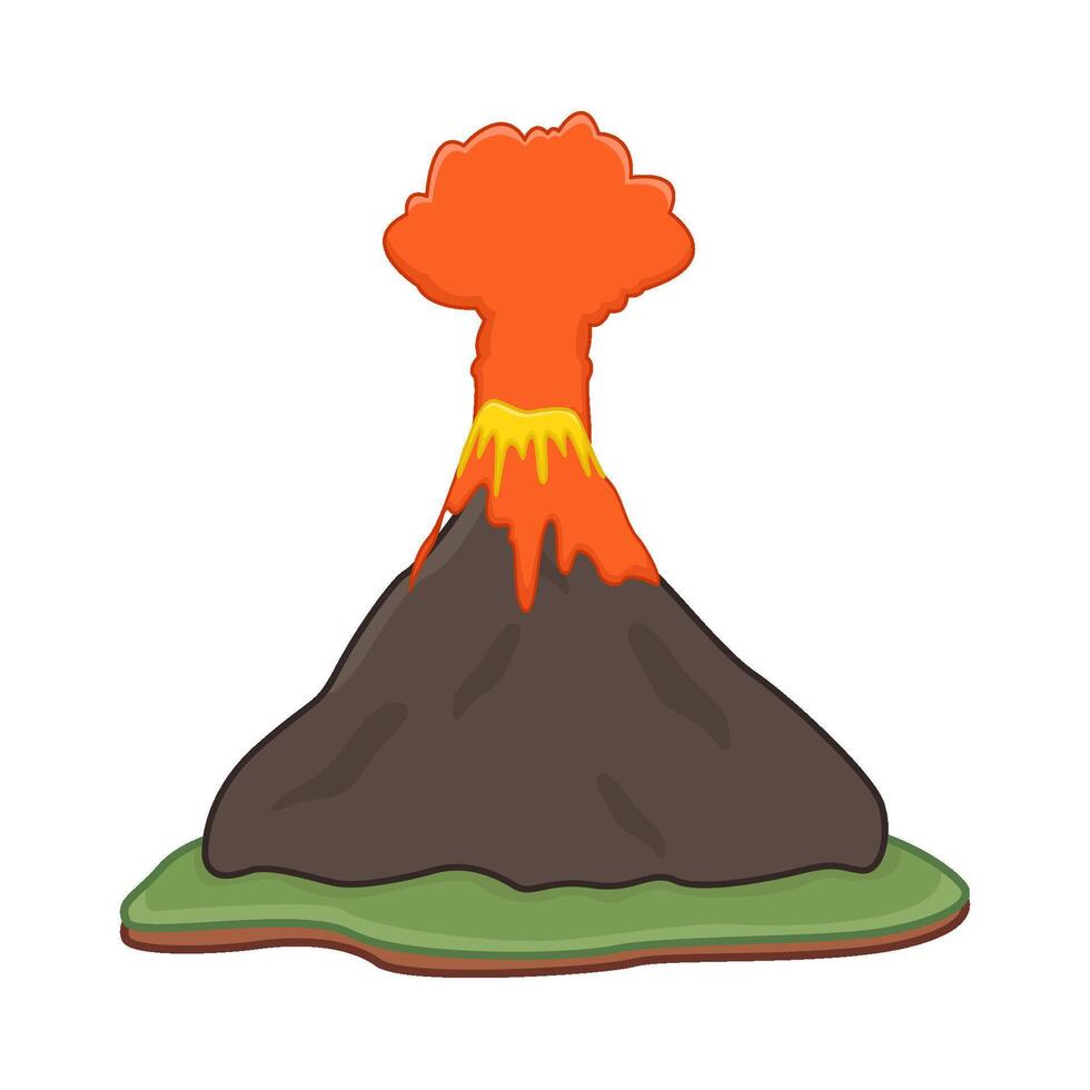 vulcão lava fogo ilustração vetor