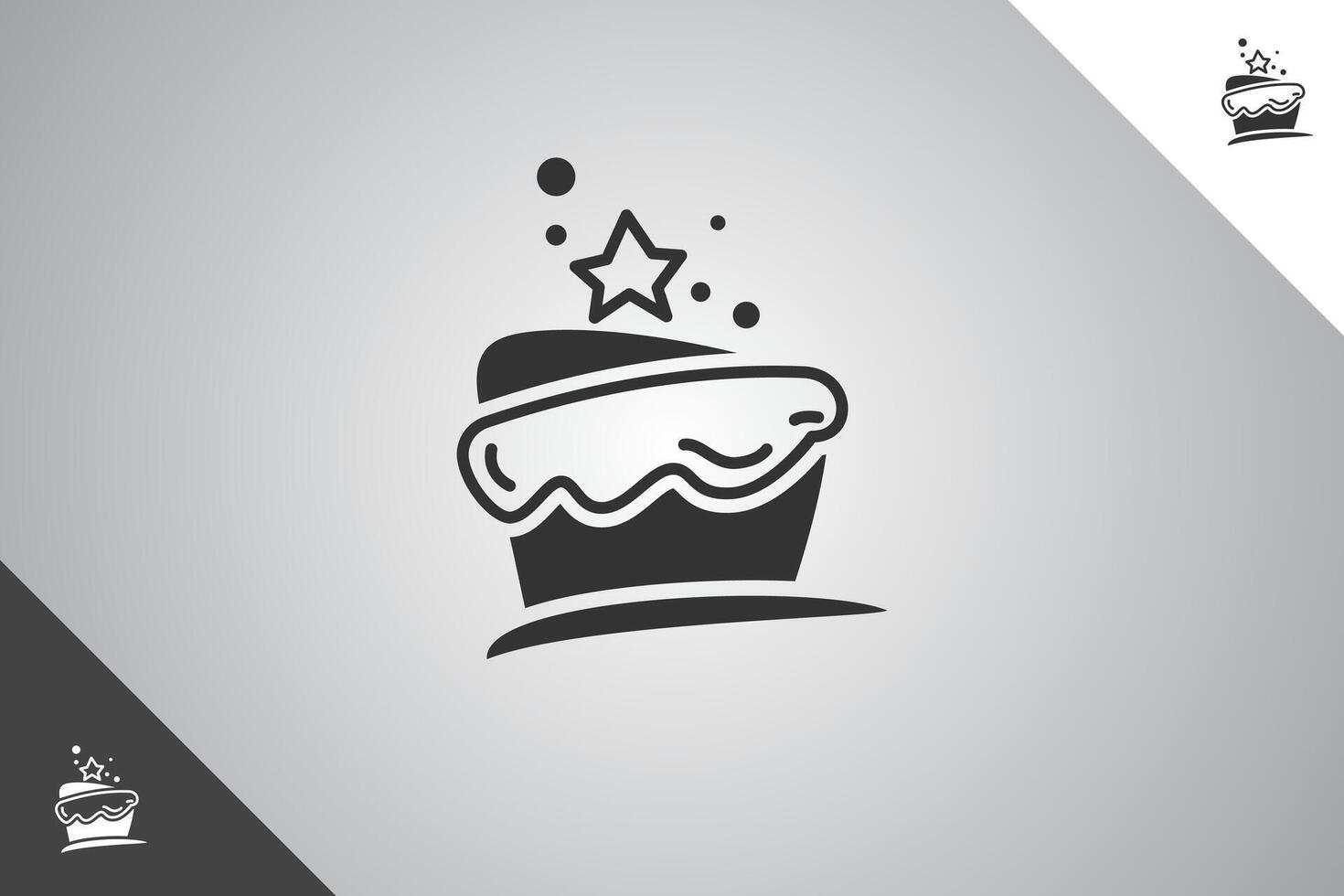 bolo Projeto elemento. padaria, bolos e pastelaria logotipo identidade modelo. perfeito logotipo para o negócio relacionado para padaria, bolos e pastelaria. isolado fundo. vetor eps 10.