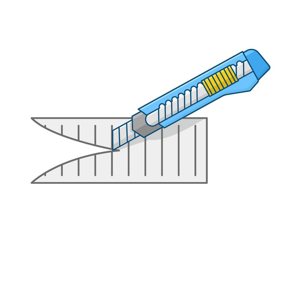 cortador rasgado papel ilustração vetor