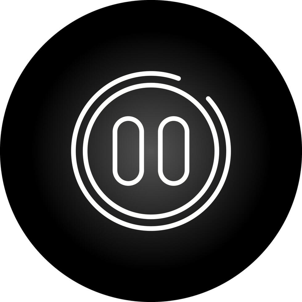 ícone de vetor de botão de pausa