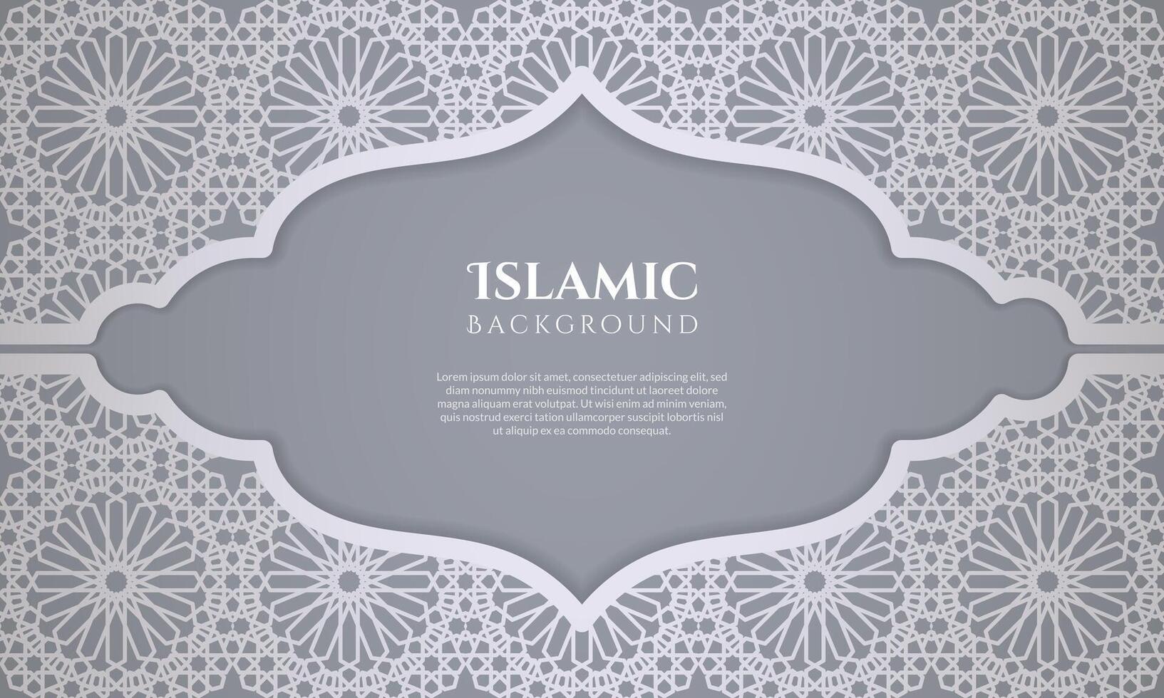 árabe islâmico elegante com árabe padronizar e decorativo arco quadro. - vetor. vetor