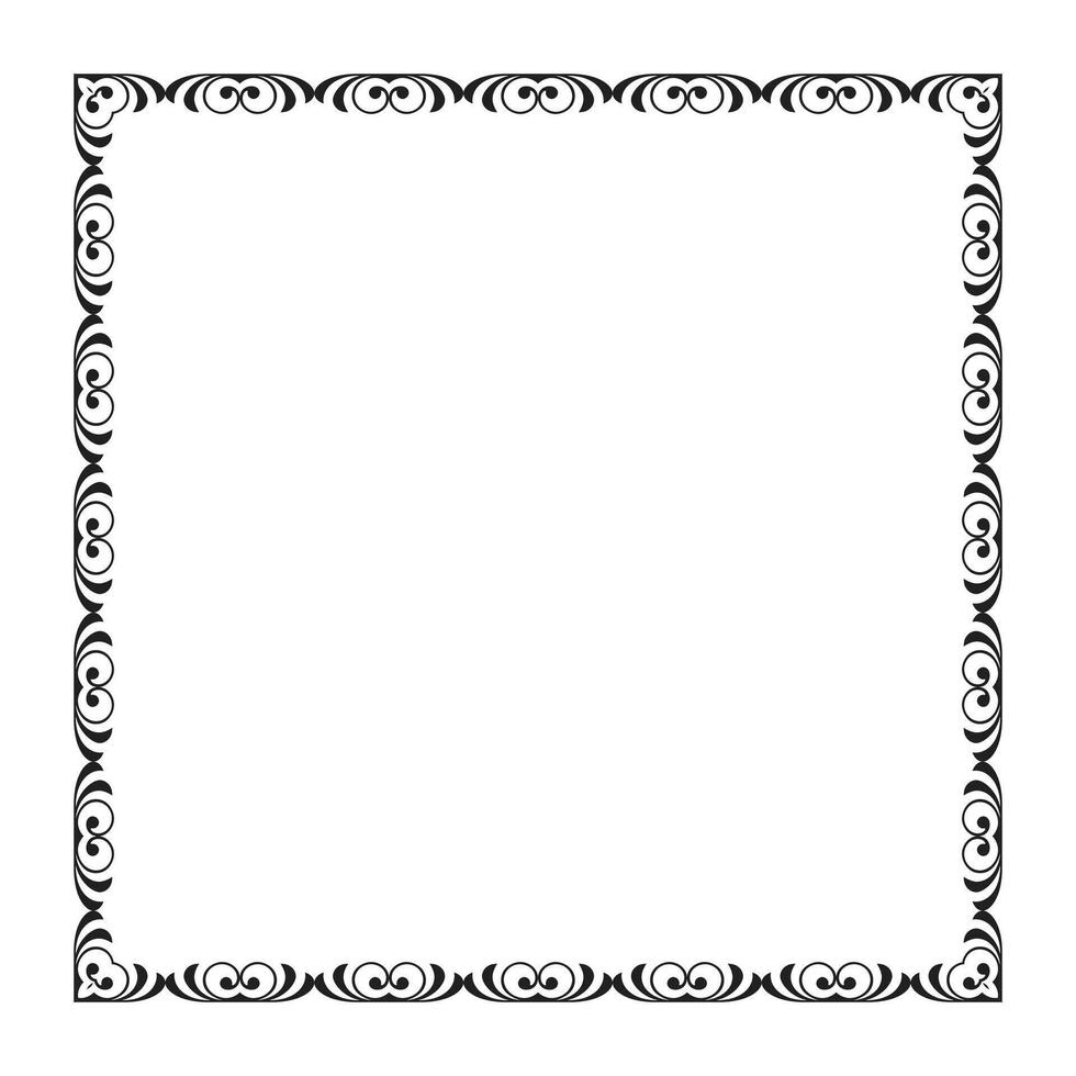 vetor elegante ornamental quadro, Armação em branco fundo