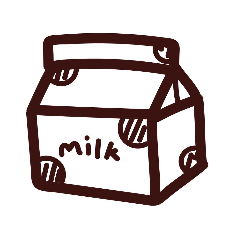 vetor cartão pacote com leite isolado em branco fundo