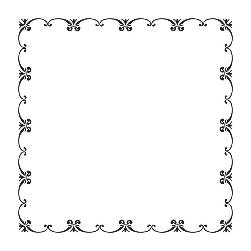 vetor elegante ornamental quadro, Armação em branco fundo