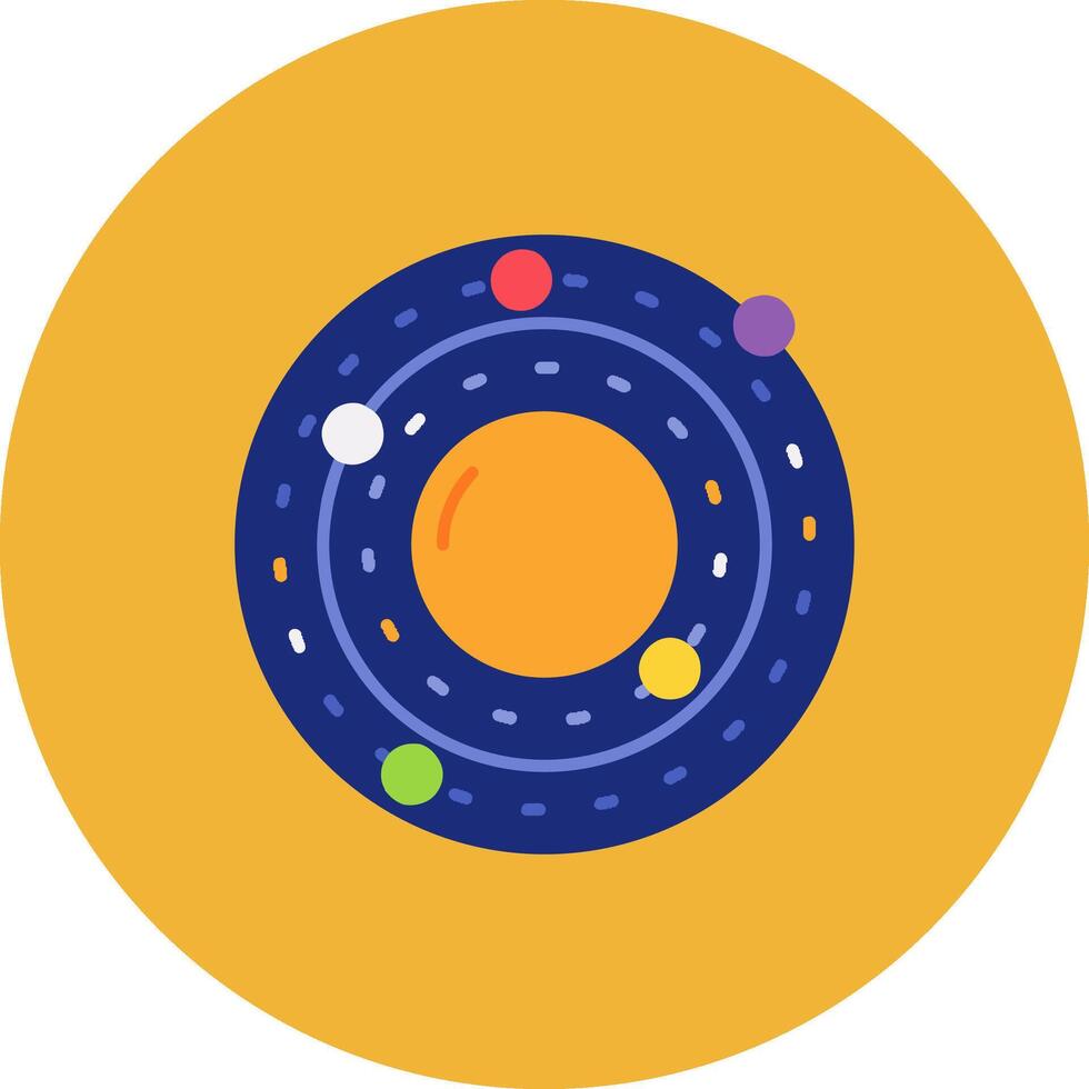solar sistema plano círculo ícone vetor