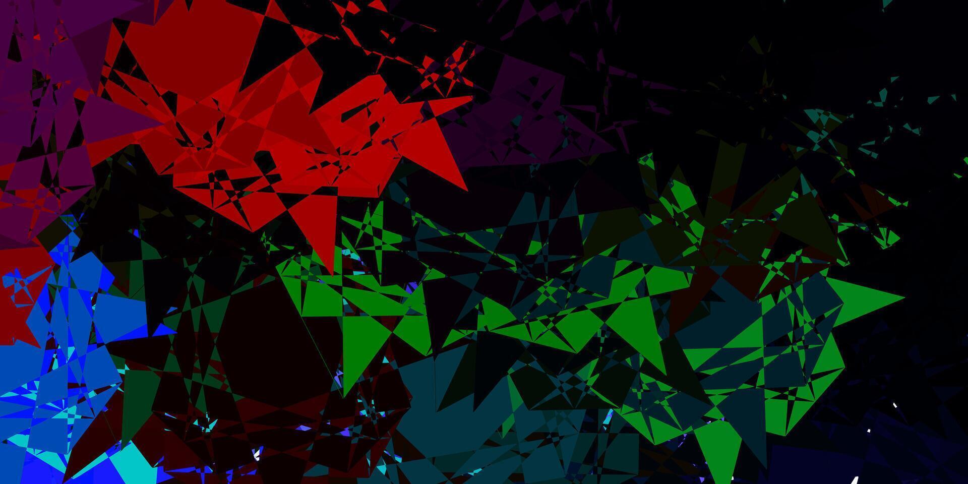 padrão de vetor multicolorido escuro com formas poligonais.