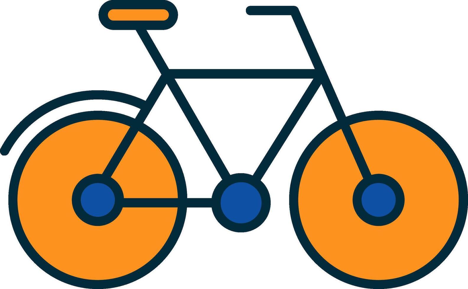 bicicleta linha preenchidas dois cores ícone vetor