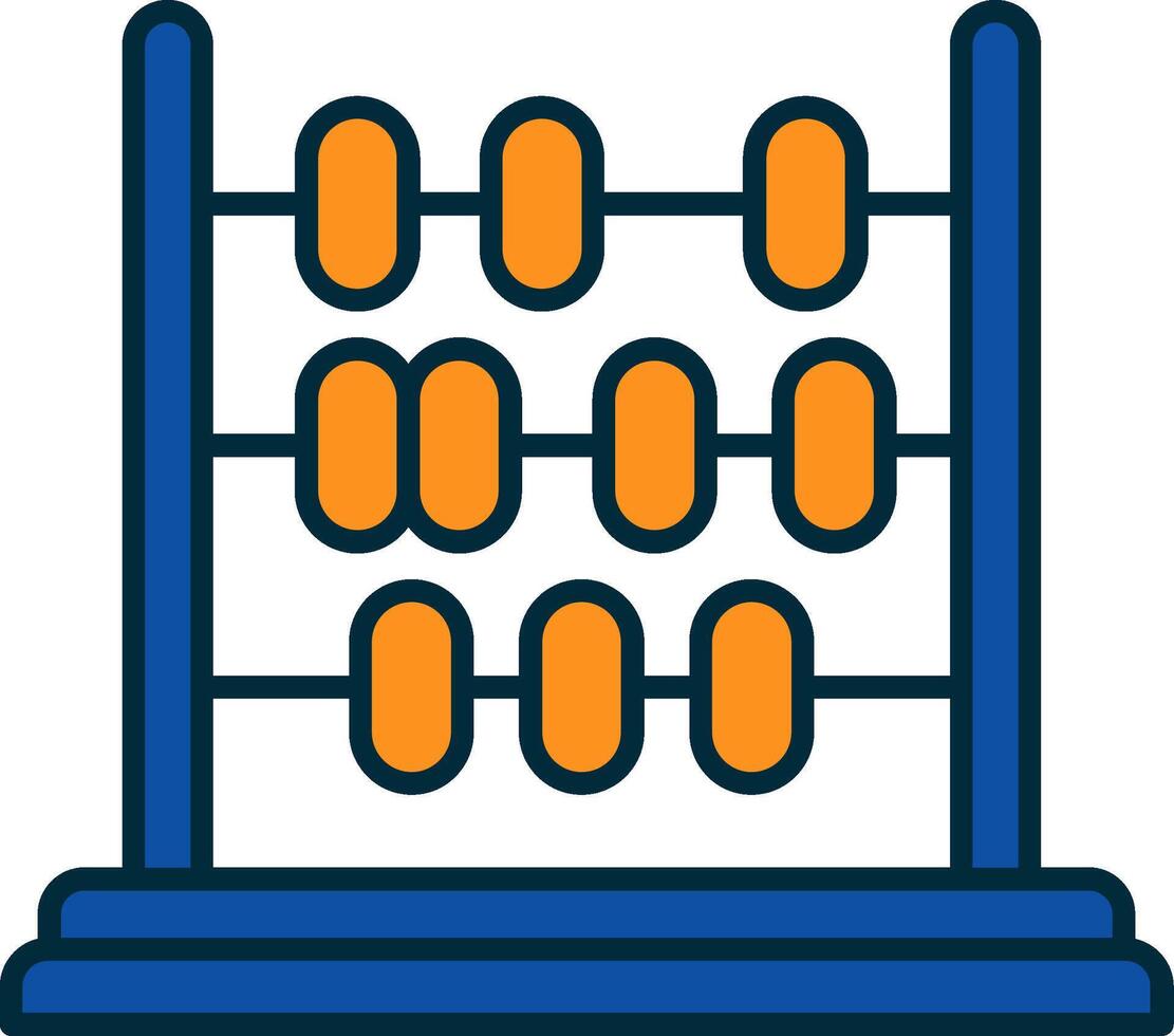 ábaco linha preenchidas dois cores ícone vetor