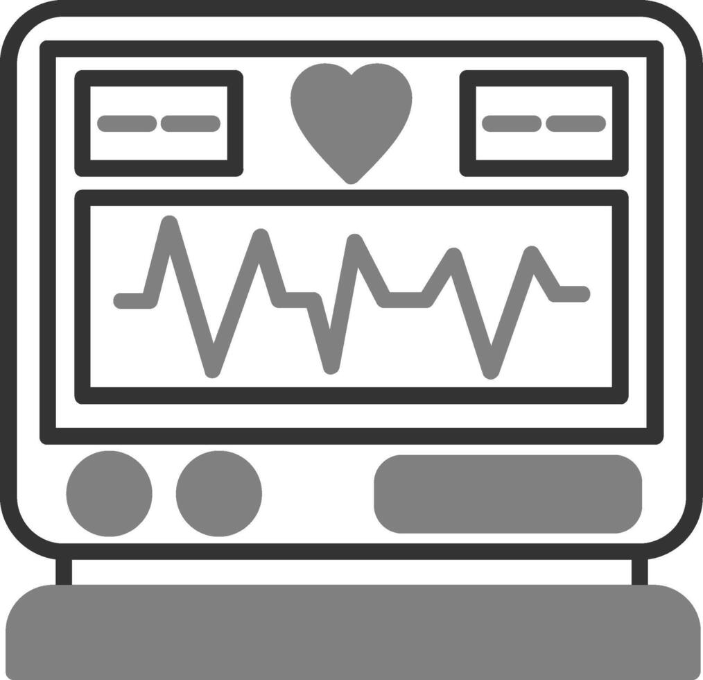 ícone de vetor de eletrocardiograma