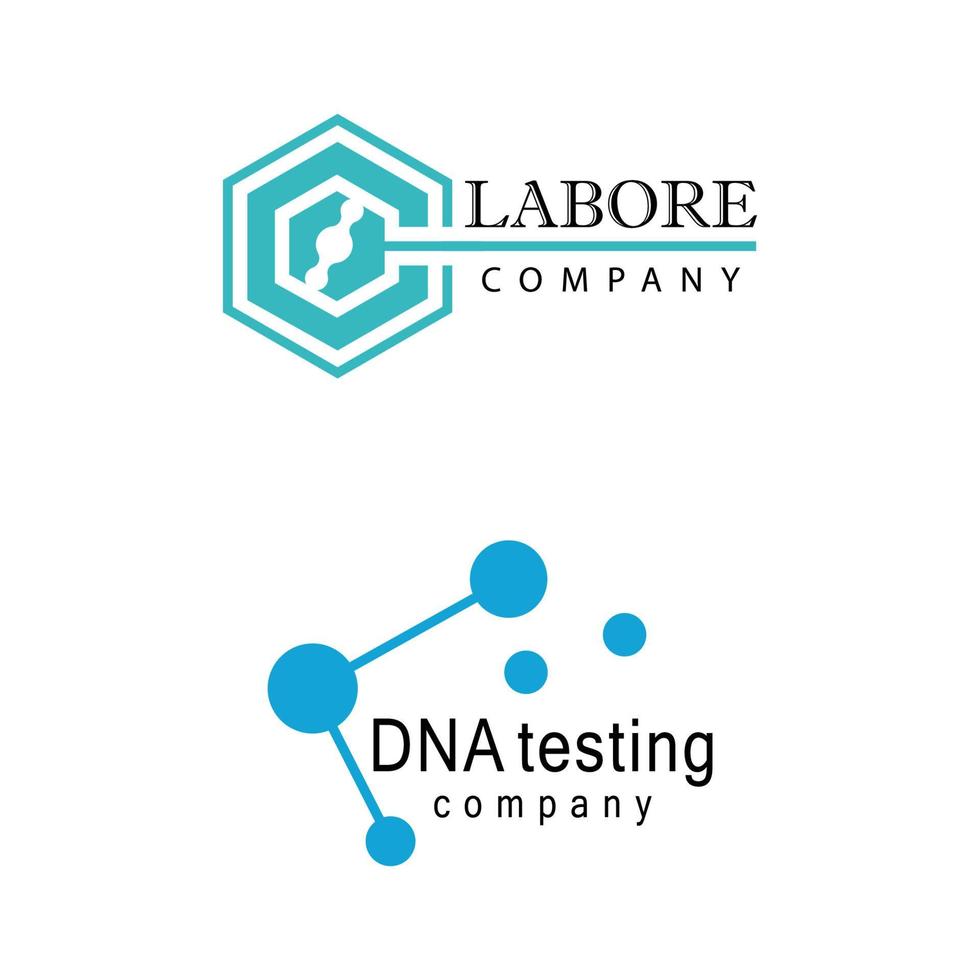 ilustração do símbolo vetorial modelo de logotipo de gene dna vetor