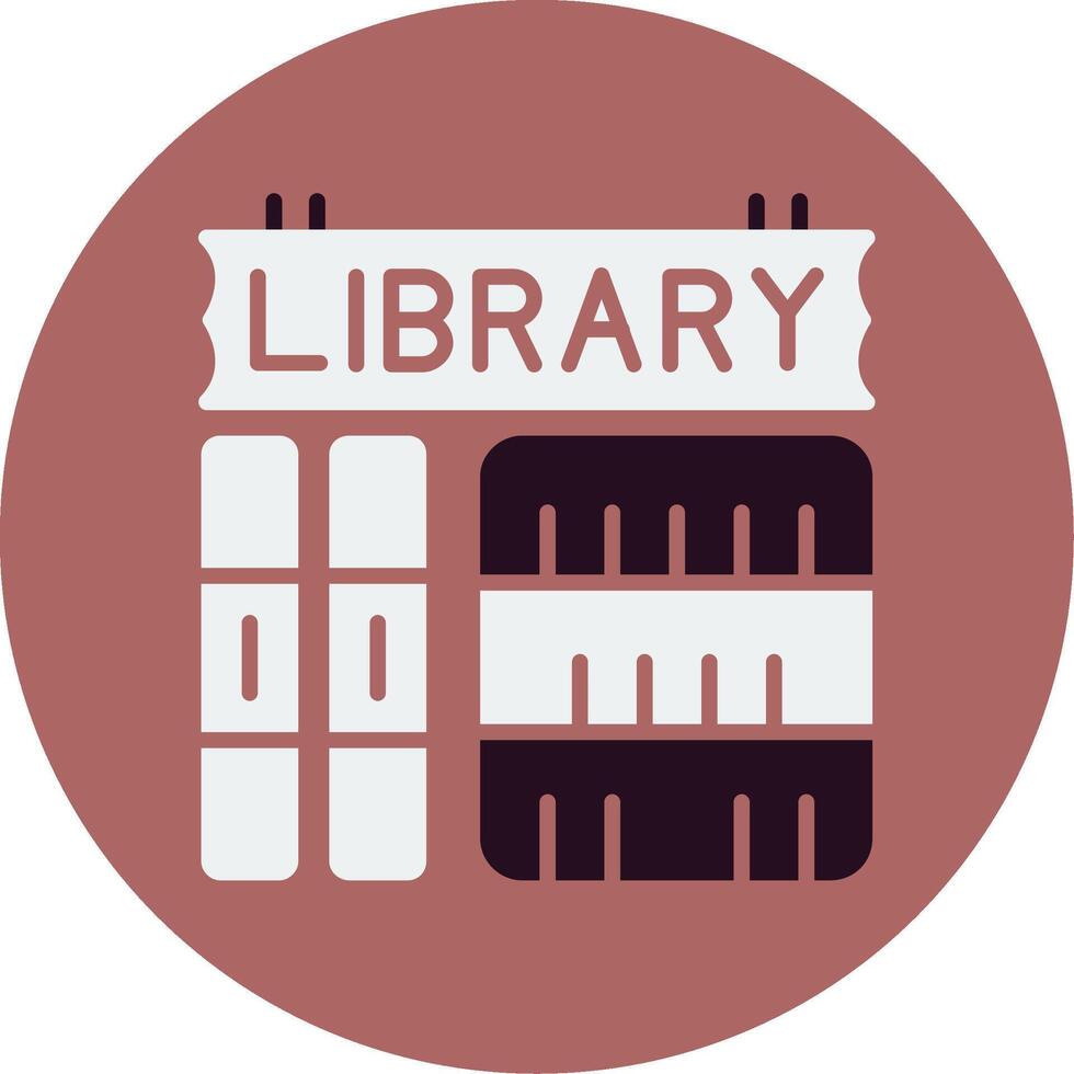 ícone de vetor de biblioteca